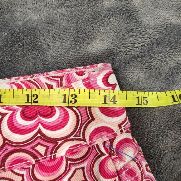 Womens Pink Floral Wide Leg Pants Retro Flower Pattern Y2K Style - Picture 3 of 5